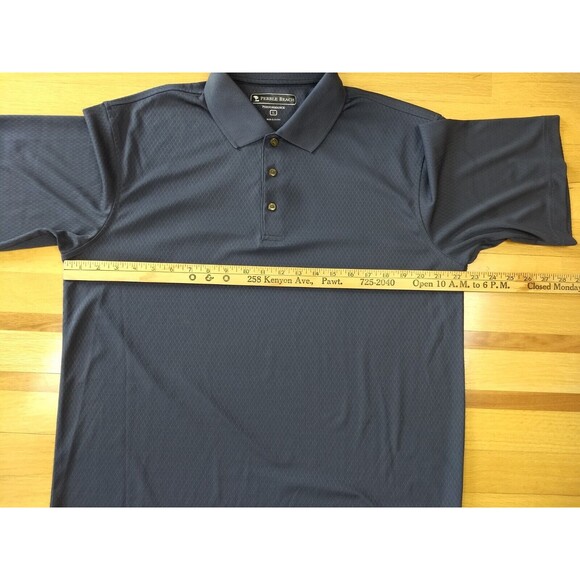 PEBBLE BEACH Performance Golf Polo Shirt Men's Large Textured‎ Dark Gray NWOT - Picture 8 of 13